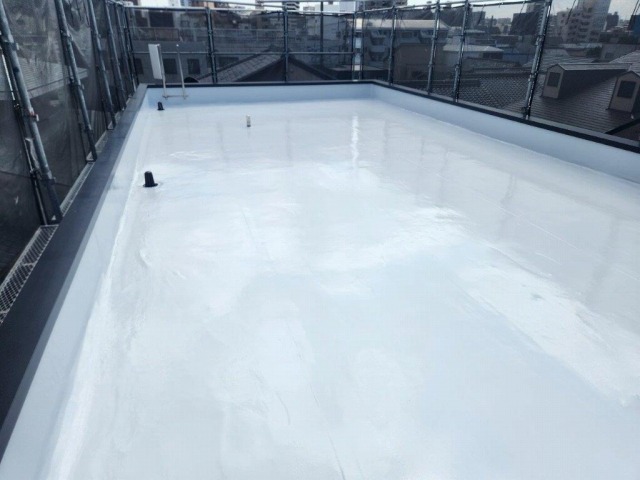 名古屋市東区　グリーン系　モダン住宅外壁塗装　施工例　完成　イメージ