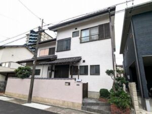 名古屋市東区　薄紫系　上品な和風住宅　外壁塗装　施工例