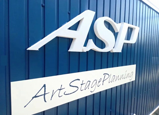 中村区　音響照明会社　株式会社「A.S.P」様　外壁塗装　施工例　館銘板　取り付け完了　イメージ