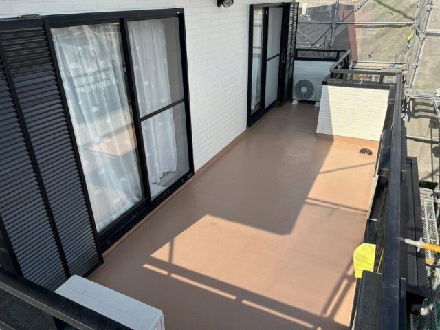 尾張旭市 モダン住宅 グレー系 外壁多彩仕上げ塗装 施工例 完成 イメージ