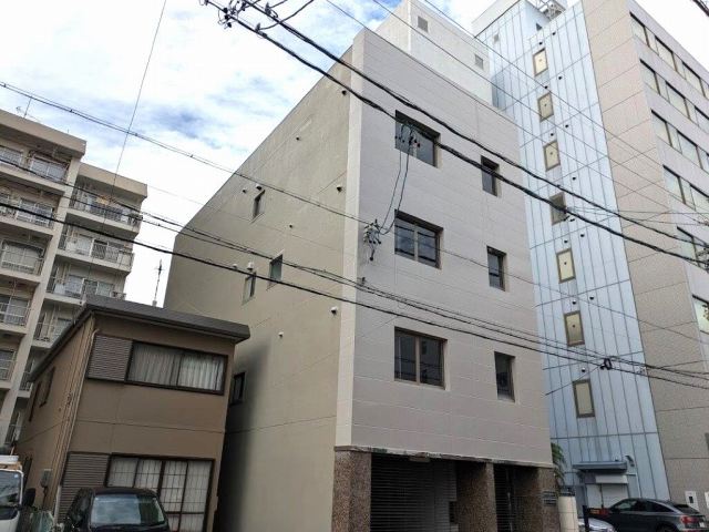 千種区　グレー系　ビル外壁修繕塗装　施工例　外壁塗装完成　イメージ