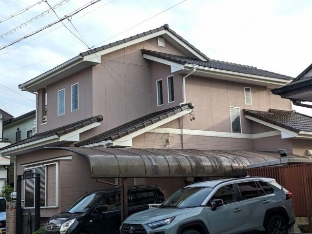 可児市　洋風エレガンス住宅　外壁塗装　施工例の写真