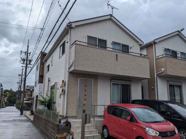 名古屋市北区 ペパーミント系 洋風住宅 外壁塗装 施工例 塗装前 イメージ