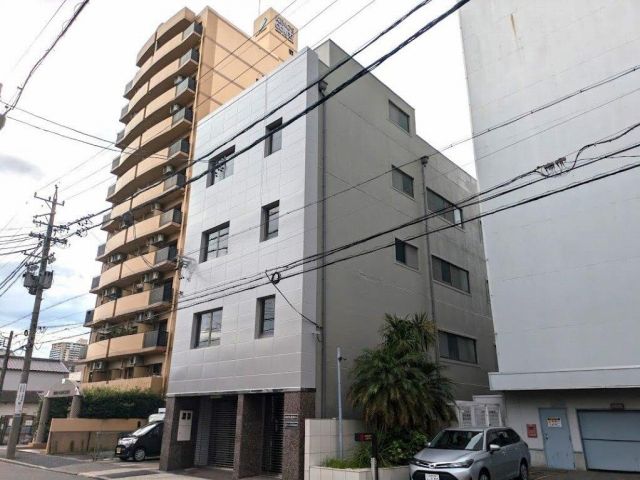 名古屋市千種区　グレー系　ビル外壁修繕塗装　施工例の写真