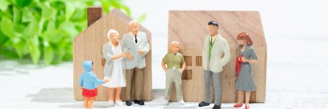 外壁塗装の際、隣地境界　足場境界トラブル　イメージ