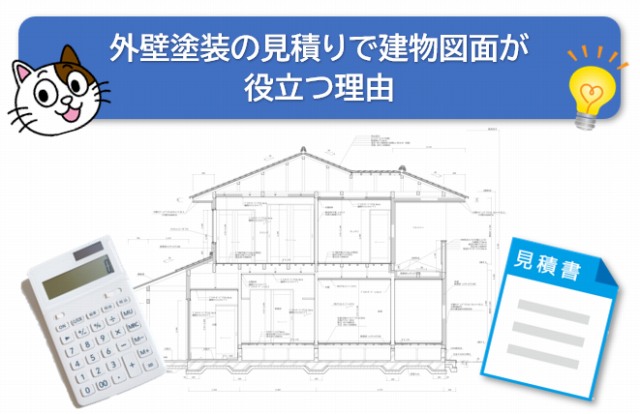 外壁塗装の見積りで建物図面が役立つ理由　イメージ