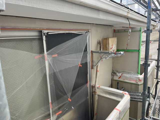 名古屋市北区 賃貸アパート「メゾンひかり」様 外壁塗装 施工例 養生 イメージ
