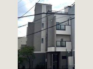 千種区　モダン住宅　ツートンカラー外壁塗装　施工例