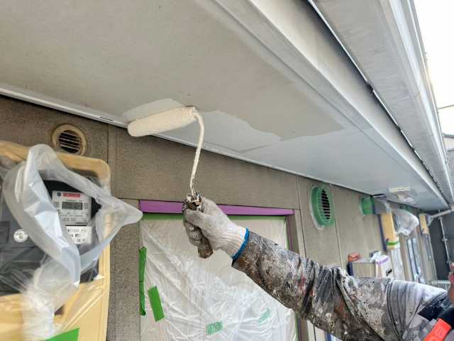 名古屋市北区 賃貸アパート「メゾンひかり」様 外壁塗装 施工例 軒天塗装 イメージ