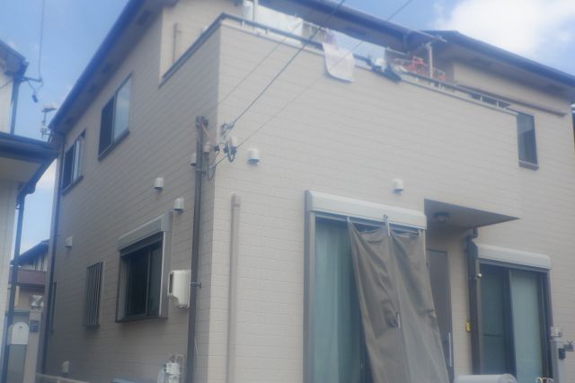 名古屋市昭和区　シンプルモダン住宅　外壁塗装　施工例　イメージ