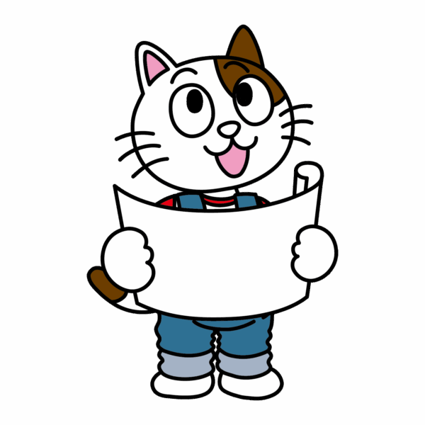 塗装屋さん のぶちゃん（ねこ）プレゼンどうしよう 　イメージ
