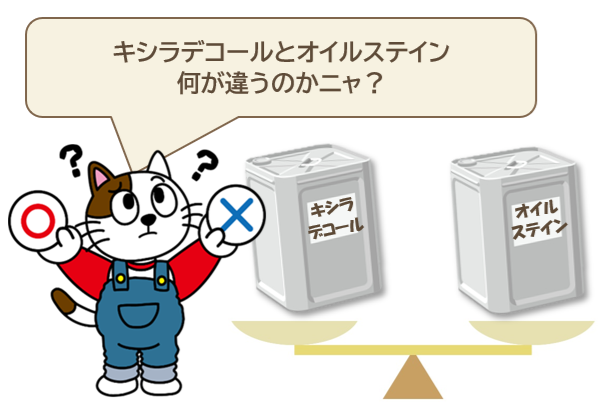 キシラデコールとオイルステインの違いは何ですか？　イメージ