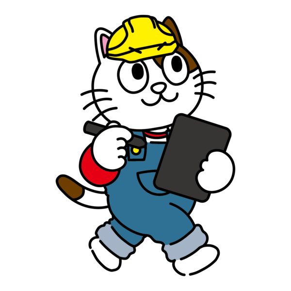 塗装屋さん のぶちゃん（ねこ）塗装屋さんの営業マンに必要なスキル　イメージ
