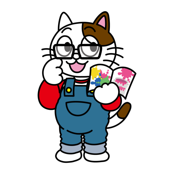 塗装屋さん のぶちゃん（ねこ）ウィリアム・オービットの曲をペンキの色で例えると　イメージ