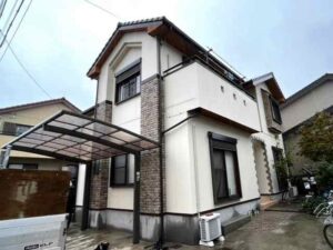 一宮市　ナチュラルテイスト南欧風住宅　外壁塗装　施工例