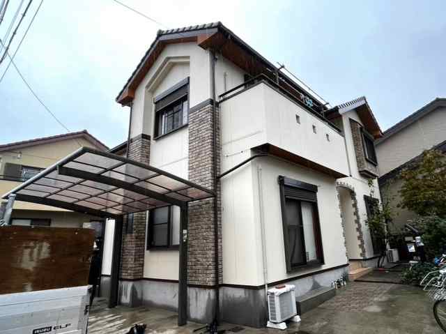 一宮市　ナチュラルテイスト南欧風住宅　外壁塗装　施工例の写真
