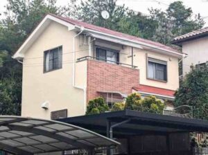 瀬戸市　かわいい洋風住宅　屋根　外壁塗装　施工例