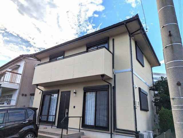 小牧市 黄土色系 和モダン住宅 外壁塗装 施工例 塗装前 イメージ