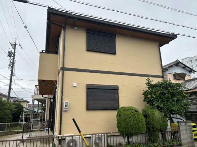 小牧市 黄土色系 和モダン住宅 外壁塗装 施工例 完成➁ イメージ
