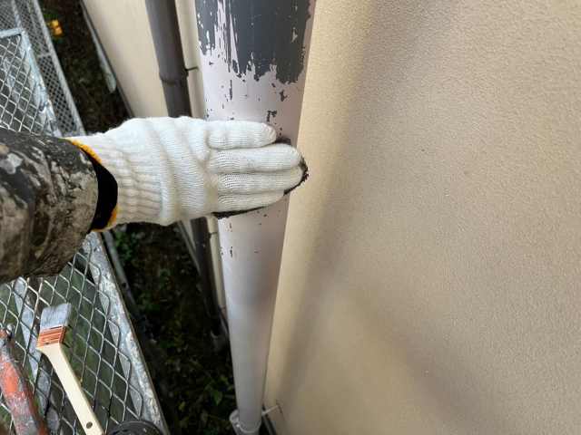 一宮市 ナチュラルテイスト南欧風住宅 外壁塗装 施工例 樋塗装 イメージ