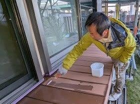 一宮市 アーバンモダン住宅 外壁塗装 施工例 濡れ縁塗装 イメージ