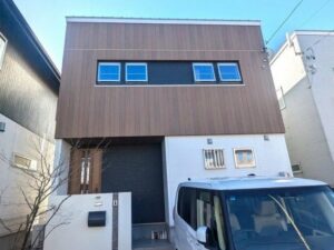 尾張旭市　シンプルモダン住宅　外壁塗装　施工例