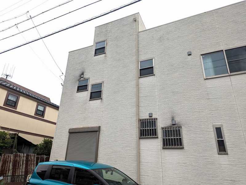 中村区 多彩仕上げ シンプルモダン住宅 外壁塗装 施工例 塗装前 イメージ
