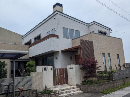 一宮市 アーバンモダン住宅 外壁塗装 施工例 塗装前 イメージ