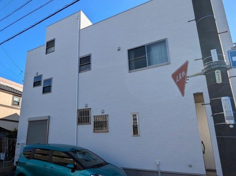 中村区 多彩仕上げ シンプルモダン住宅 外壁塗装 施工例 完成 イメージ