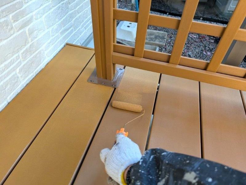 春日井市 おしゃれなモダン住宅 外壁塗装 施工例 ウッドデッキ塗装 イメージ