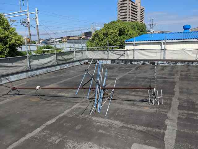名古屋市緑区 事務所 外壁塗装 施工例 施工前 屋上塗装前 イメージ