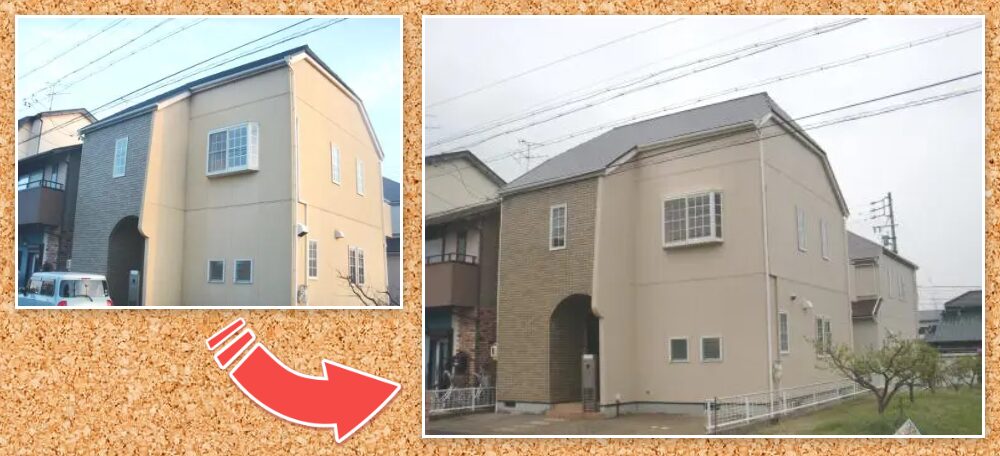 ウレタン塗料　外壁塗装・屋根塗り替え　施工例（ダイナロックⅢ使用）　イメージ