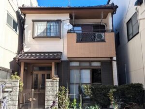 名古屋市港区　ベランダ多彩仕上げ　外壁塗装　施工例