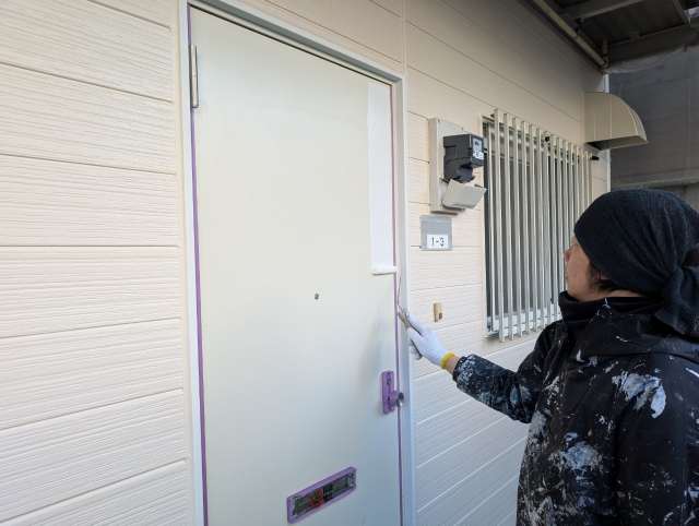 千種区 オレンジ系 賃貸アパート 外壁塗装 施工例 イメージ