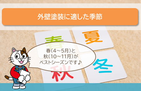 名古屋市　業者　外壁塗装に適した季節を教えて　イメージ