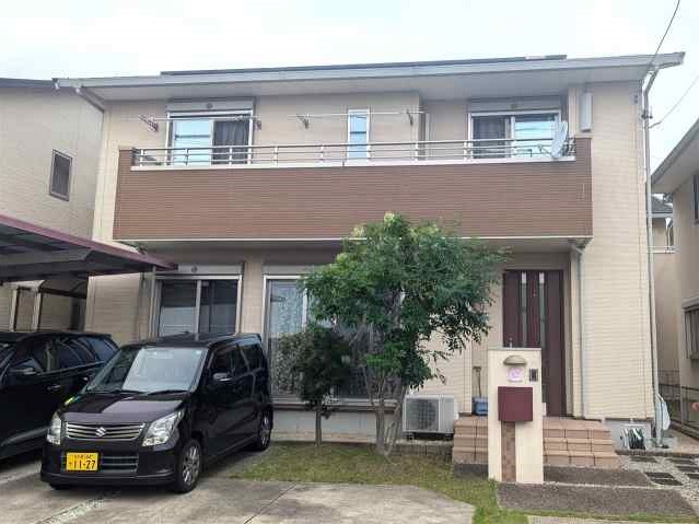 東海市 ブルー×ホワイト系 大和ハウス 外壁塗装 施工例 塗装前 イメージ