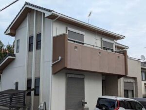 桑名市　東新住建　ブラウン×ベージュ系　外壁塗装　施工例