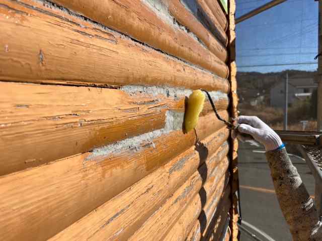 春日井市 ディーログ ログハウス 外壁塗装 施工例 イメージ