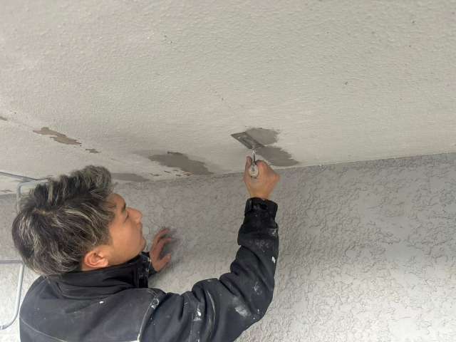春日井市 賃貸マンション 第二オカハイツ 外壁塗装 施工例 軒天補修 イメージ