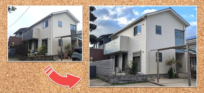 おしゃれな北欧風住宅　外壁塗装　施工例　イメージ