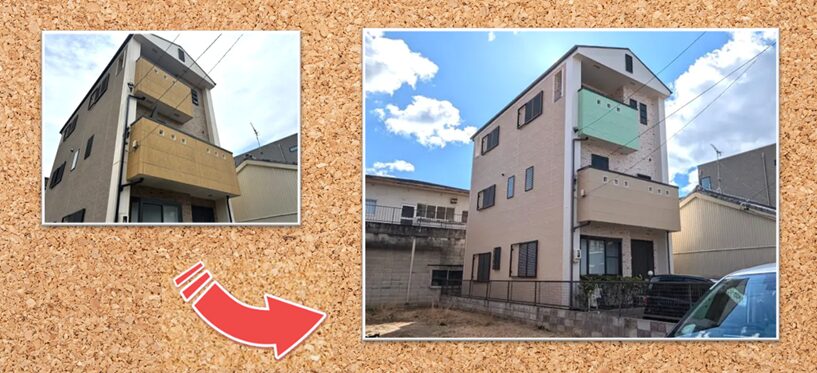 おしゃれな外壁塗装8.　南欧風住宅　多彩仕上げ外壁塗装　施工例　イメージ
