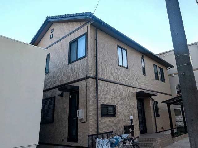 春日井市　トヨタホーム　モダン住宅　外壁塗装　施工例　外壁塗装完成　イメージ