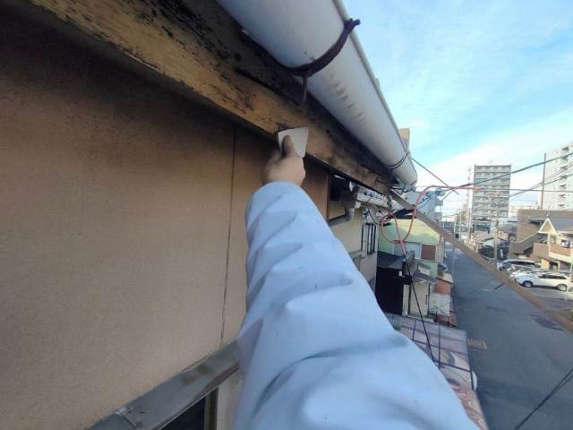 名古屋市北区　グレーベージュ系　和風住宅　外壁塗装　施工例　イメージ