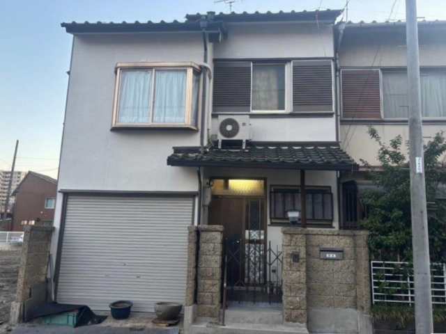 名古屋市北区　グレーベージュ系　和風住宅　外壁塗装　施工例の写真