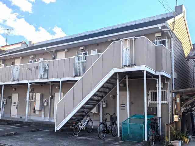 名古屋市中川区 ベージュ系 賃貸アパート外壁塗装 施工例 イメージ