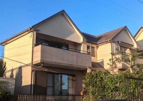知多市　洋風住宅　多彩仕上げダブルトーン外壁塗装　施工例　塗装前　イメージ