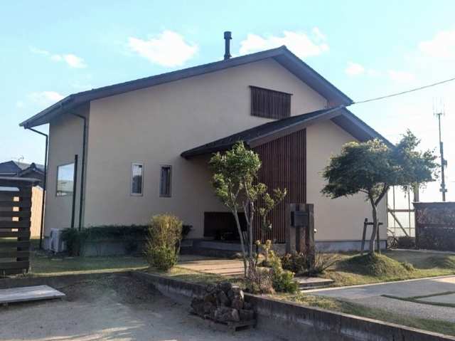 江南市　ナチュラル和モダン住宅　外壁塗装　施工例の写真