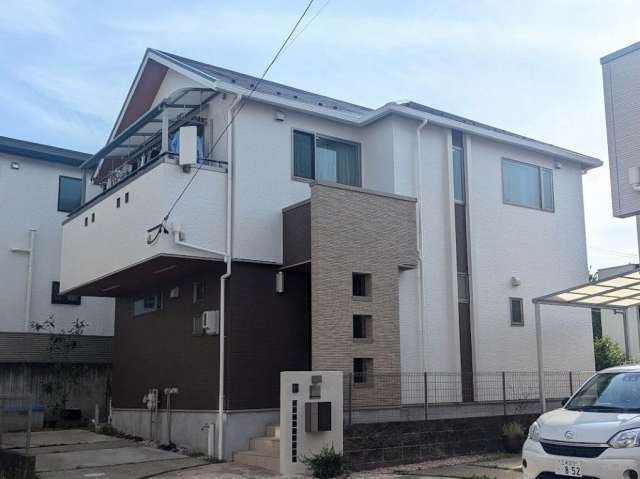 名古屋市名東区 ホワイト系 洋風住宅 外壁塗装 施工例
