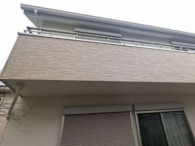名古屋市緑区　ナチュラルモダン住宅　外壁塗装　施工例　ベランダ塗装完成　イメージ