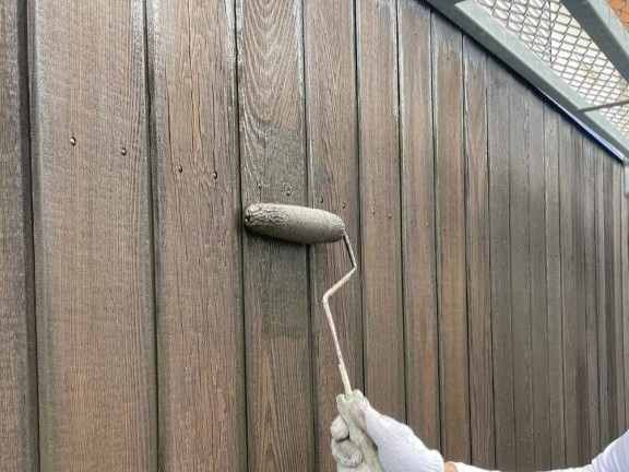 名古屋市北区 木調のアクセントがおしゃれな外壁塗装 施工例 イメージ